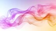 © mlangsen - Abstract colorful smoke waves on a white background.