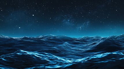 Wall Mural - A vast ocean with a dark blue color