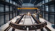 © G.Go - A large industrial building with a lot of machinery and workers