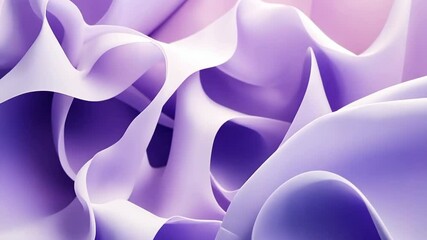 Poster - Swirling waves of lavender hues create an ethereal atmosphere in abstract artwork. Generative AI