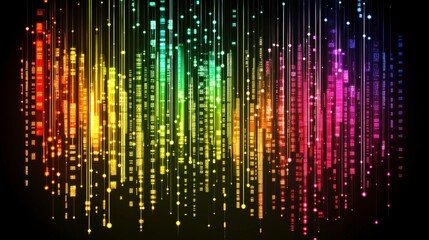 Poster - Futuristic Neon Light Design with Grainy Texture