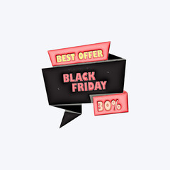 Poster - 3d black friday banner design