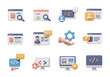 © Anomal - Web development , SEO, coding and programming 3d vector icon set. Cartoon minimal style.