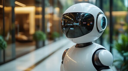 Poster - A Futuristic Robot in a Modern Setting: Exploring the Realm of Artificial Intelligence