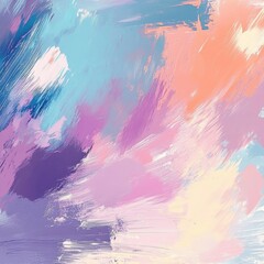 Poster - Vibrant Brush Strokes in Fluid Abstract Composition