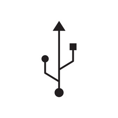 Poster - USB Symbol, icon. Vector flat black simple trendy style illustration for web and app..eps