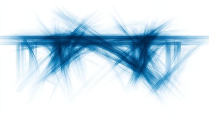 Poster - Abstract Blue Lines White Background Design