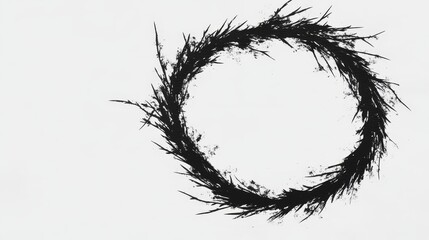 Poster - Abstract Circular Ink Splashes Design Element