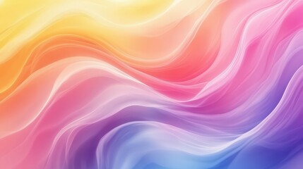 Wall Mural - a colorful, rainbow-colored wave pattern