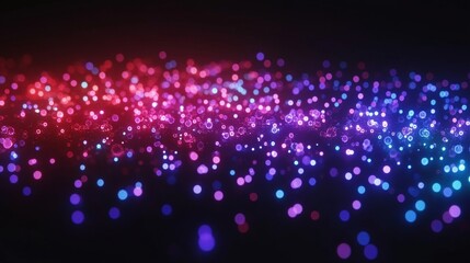 Poster - Abstract Colorful Glowing Particle Background