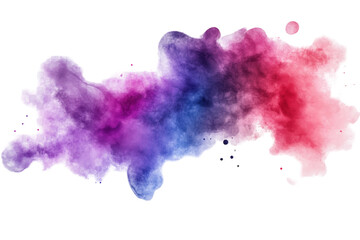 Poster - A creative and colorful display of swirling ink creates a mesmerizing purple transition between vivid pink and blue tones, evoking artistic inspiration and dynamic energy on a transparent background.