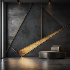 Poster - striking modern abstract geometric textured wall decor interior design concept