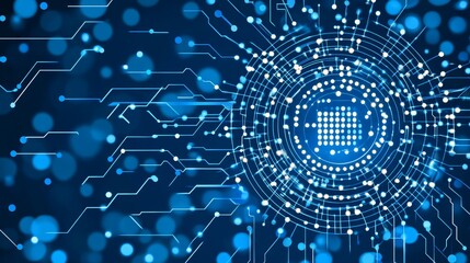 Poster - Abstract Digital Network Technology Circuit Board