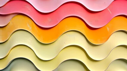Poster - Colorful waves of texture create a vibrant artistic display in a modern creative studio. Generative AI