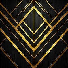 Poster - Elegant Geometric Abstract Pattern with Luxurious Gold and Black Tones for Minimalist Digital Artwork or Wallpaper Design