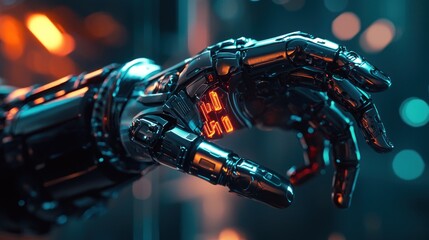 Poster - Cybernetic Hand: A Futuristic Vision of Technology