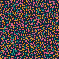 Poster - Vibrant Multicolored Polka Dot Abstract Pattern Background for Digital Art Designs and