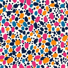 Poster - vibrant colorful abstract geometric dot pattern digital art background