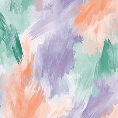 Poster - Vibrant Pastel Abstract Art with Fluid Brushstrokes and Textured Colors