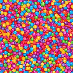 Poster - Vibrant and Colorful Candy Like Spherical Patterns on a Joyful Abstract Background