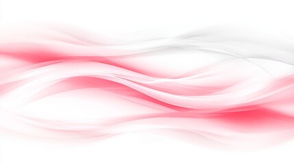 Poster - Abstract Pink and White Wave Swirls Design