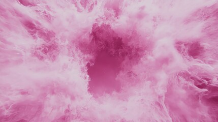 Poster - Abstract Pink Cloud Burst Digital Art
