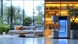 © GOLVR - Modern Coffee Machine Brewing Coffee in Minimalist Living Room