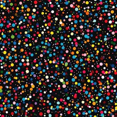 Poster - Vibrant Multicolored Polka Dot Abstract Pattern Background for Creative Design