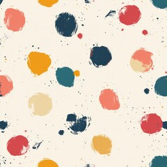 Poster - Vibrant Abstract Painting with Fluid Paint Splatters and Colorful Drips on Grunge Background