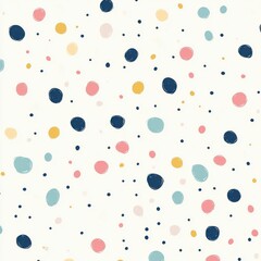 Poster - Colorful Polka Dot Pattern with Pastel Circles and Dots for Seamless Wallpaper  Packaging  and Textile Design