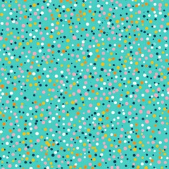Poster - Vibrant Multicolor Dotted Pattern on Pastel Green Background for Minimalist Graphic Design