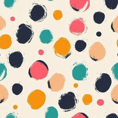 Poster - Vibrant Abstract Dot and Circle Patterns in Colorful Modern Design