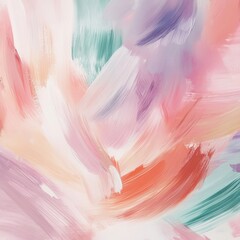 Poster - Vibrant Watercolor Like Brushstrokes Create a Dreamy and Ethereal Abstract Landscape