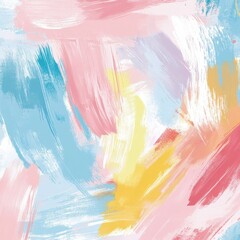 Poster - Vibrant Abstract Painting with Playful Color Splashes and Fluid Brushstrokes
