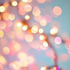 Poster - Blurred Colorful Christmas Lights Bokeh Background with Shimmering Overlay
