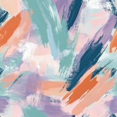 Poster - Vibrant Brushstrokes Forming Captivating Abstract Pattern