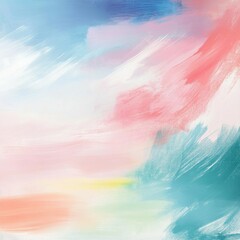 Poster - Mesmerizing Fluid Brushstrokes in a Vibrant Ethereal Landscape of Color and Light