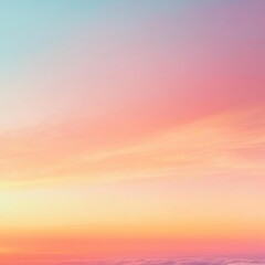 Poster - Vibrant Sunset Gradient Across Serene Sky Landscape