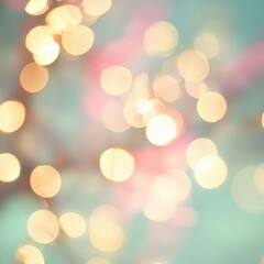 Poster - cozy and festive glowing lights and sparkling bokeh against soft blurry background
