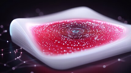 Poster - Abstract Spiral Data Visualization on Futuristic Device