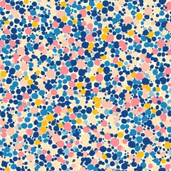 Poster - Vibrant Mosaic of Overlapping Colorful Geometric Patterns and Shapes on a Digital Backdrop