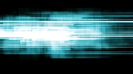Poster - Abstract Teal Digital Data Stream Graphic Design