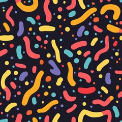 Poster - Vibrant Geometric Patterns and Abstract Shapes in Vivid Colors for Dynamic Background or Graphic Design