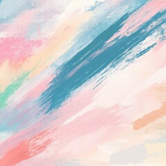 Poster - Vibrant Abstract Brushstrokes Painting with Colorful Fluid Textures and Dynamic Brush Strokes
