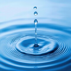 Poster - Mesmerizing Water Drop Splash A Serene and Captivating Minimalist Composition