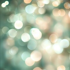 Poster - Blurry Bokeh Lights in Soft Pastel Tones Creating a Dazzling and Ethereal Ambiance for and Events