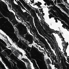 Poster - Detailed Black and White Marble Texture with Dramatic Patterns and Organic Shapes for Design and Premium Background