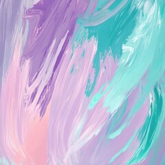 Poster - Vibrant Fluid Art Painting with Swirling Brushstrokes and Blended Hues