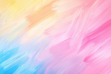 Poster - Abstract Pastel Rainbow Brush Strokes with Light and Colorful Frame Effect