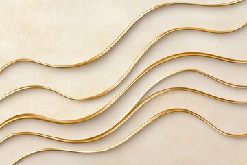 Poster - Minimal Beige Abstract Design with Gold Patterns for Elegant Backgrounds
